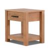 Farmhouse Traditional Pine Wood 1-Drawer Nightstand Bedside Table