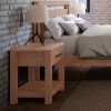 Farmhouse Traditional Pine Wood 1-Drawer Nightstand Bedside Table