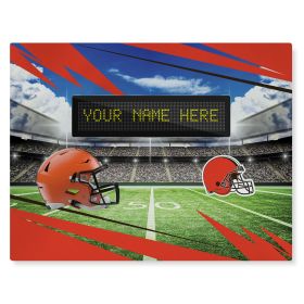 [Personalization Only] Official NFL Browns - 62" x 84" Personalized Washable Rug