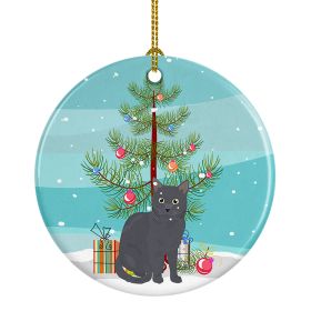 NEW Nebelung Cat Christmas Ceramic Ornament Christmas Tree Hanging Decorations for Home Christmas Holiday, Party, Gift, 3 in, Multicolor