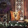 Tonkinese Cat in Fall Leaves Throw Pillow Machine Washable, Indoor Outdoor Decorative Pillow for Couch, Bed or Patio, 14Hx14W