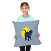 Eerie Cat Throw Pillow 18X18 Inches