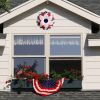 Wreaths for Front Door Modern Ndependence Day Wreath Patriot Wreath American Flag Red New Year Lights Fall Wreath with Pumpkins