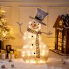 LED Christmas Snowman Decoration Light Collapsible Battery Operated