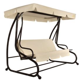 Outdoor 3-Seat Canopy Swing with Cushions - Patio Outdoor 3-Seat Canopy Swing with Cushions - Patio