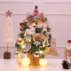 Desktop Christmas Tree;  19.7-inch Artificial Mini Christmas Decoration Tree;  The Perfect Christmas Decoration for Table;  Desk and Counter (Color: as pic D)