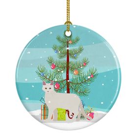 NEW Aphrodite Giant Cat Christmas Ceramic Ornament Christmas Tree Hanging Decorations for Home Christmas Holiday, Party, Gift, 3 in, Multicolor (Default: Default)